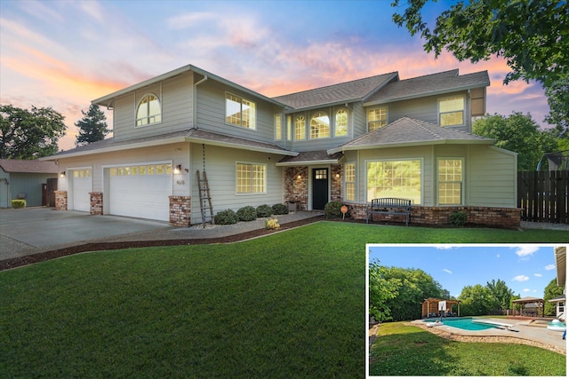 4676 Dandelion Dr, Redding, CA 96002 - traditional-style house with a garage and driveway