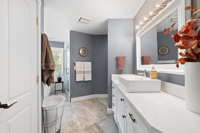 4676 Dandelion Dr, Redding, CA 96002 - bathroom featuring vanity and a shower stall