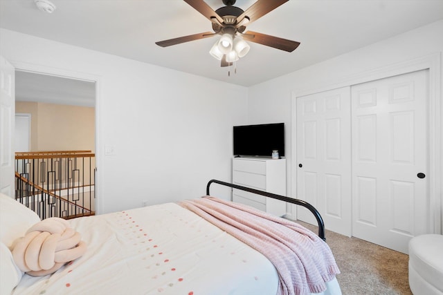 4676 Dandelion Dr, Redding, CA 96002 - carpeted bedroom featuring a closet and ceiling fan