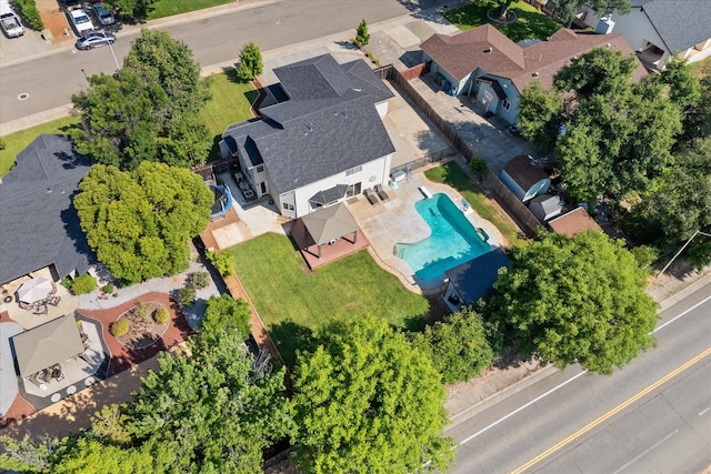 4676 Dandelion Dr, Redding, CA 96002 - aerial view of residential area with a pool
