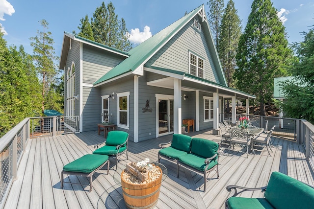 100 Eleanore Ln, Trinity Center, CA 96091 - deck with outdoor dining area and outdoor lounge area