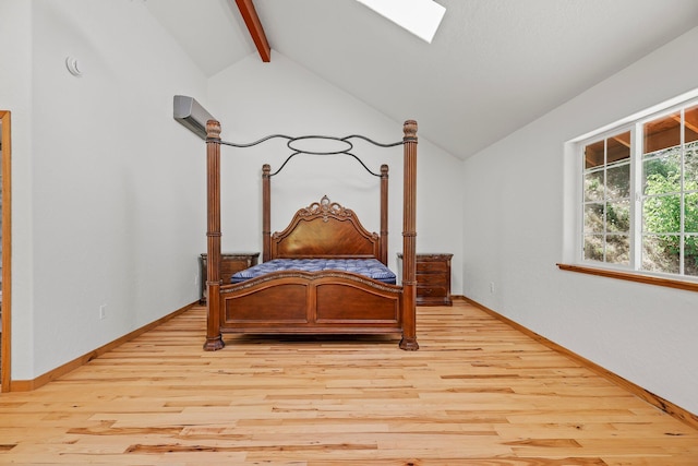 19250 Coal Creek Rd, Lakehead, CA 96051 - bedroom with a skylight and light wood-style flooring