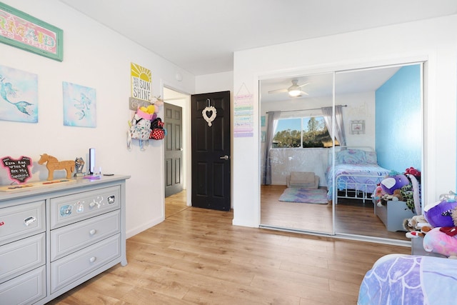 3055 Ryan Ln, Redding, CA 96003 - bedroom featuring a closet and light wood finished floors