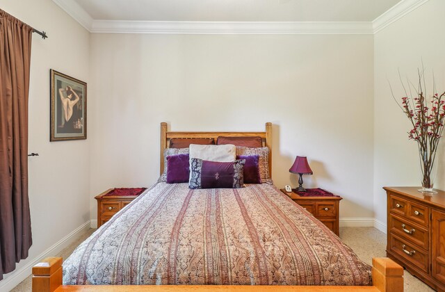 1835 Dellwood Dr, Redding, CA 96003 - bedroom with ornamental molding and light colored carpet