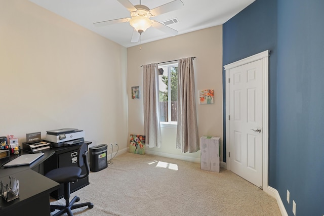 1835 Dellwood Dr, Redding, CA 96003 - office with carpet and ceiling fan