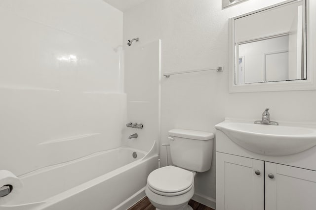 2092 Phobos Ct, Redding, CA 96002 - bathroom featuring vanity, shower / bathtub combination, and wood finished floors