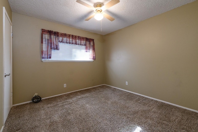 6781 Reflection St, Redding, CA 96001 - carpeted empty room featuring a textured ceiling and ceiling fan