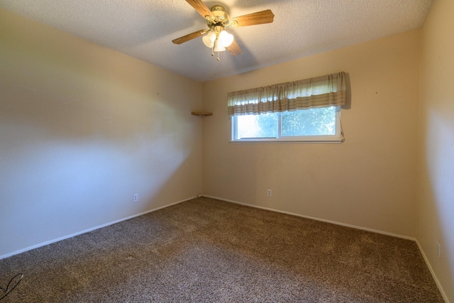 6781 Reflection St, Redding, CA 96001 - unfurnished room with carpet, a ceiling fan, and a textured ceiling