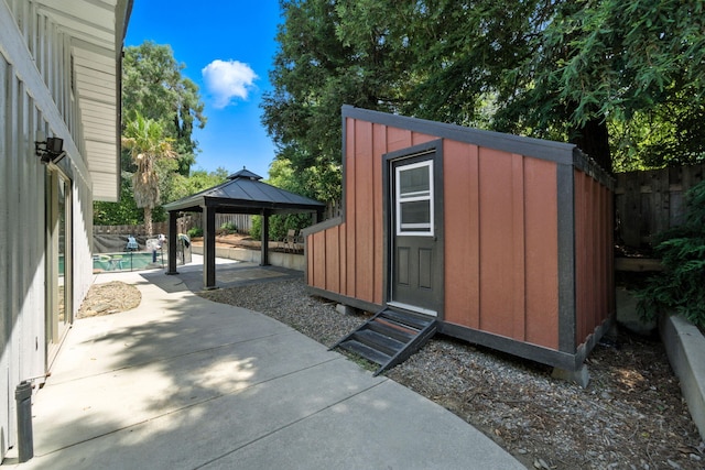 1683 Lakeside Dr, Redding, CA 96001 - view of shed featuring a gazebo and a fenced backyard