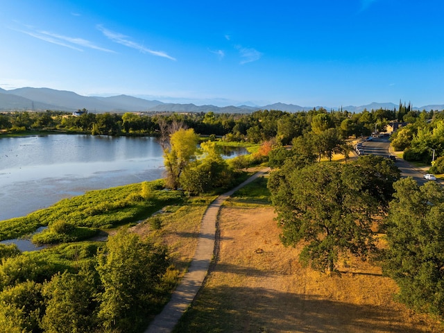 1683 Lakeside Dr, Redding, CA 96001 - aerial overview of property's location featuring a water and mountain view