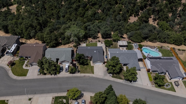 2834 Aspen Glow Ln, Redding, CA 96001 - aerial view of property and surrounding area with nearby suburban area
