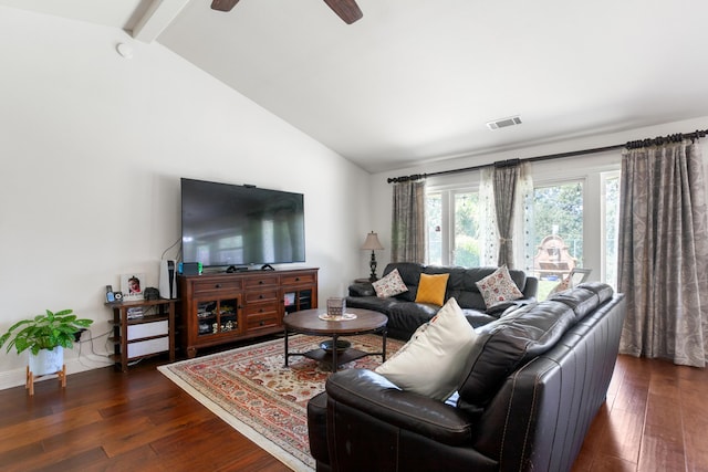 2834 Aspen Glow Ln, Redding, CA 96001 - living room featuring hardwood / wood-style floors and ceiling fan