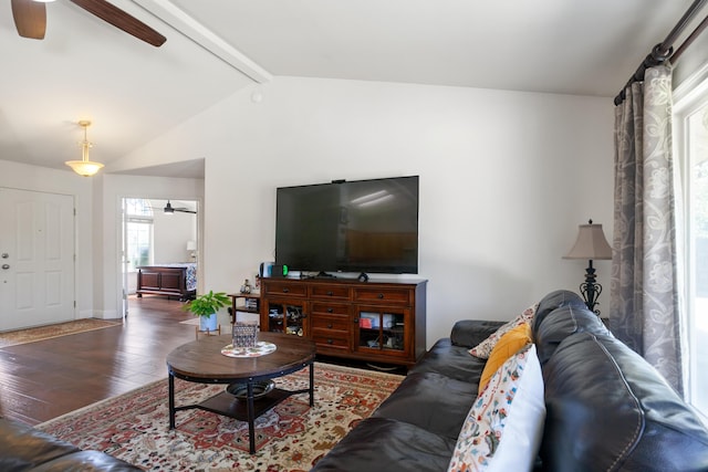 2834 Aspen Glow Ln, Redding, CA 96001 - living room featuring a ceiling fan and wood-type flooring