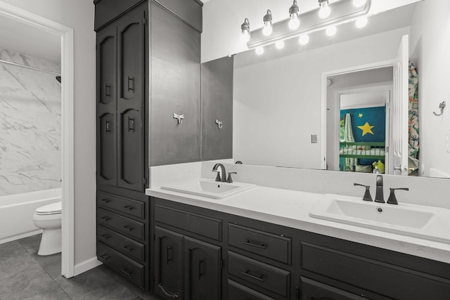 3428 Adams Ln, Redding, CA 96002 - full bath featuring double vanity and shower / bathtub combination