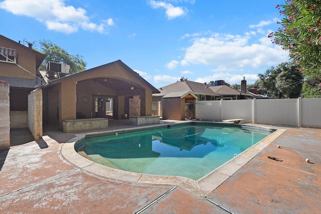 3428 Adams Ln, Redding, CA 96002 - view of pool with a patio and a diving board
