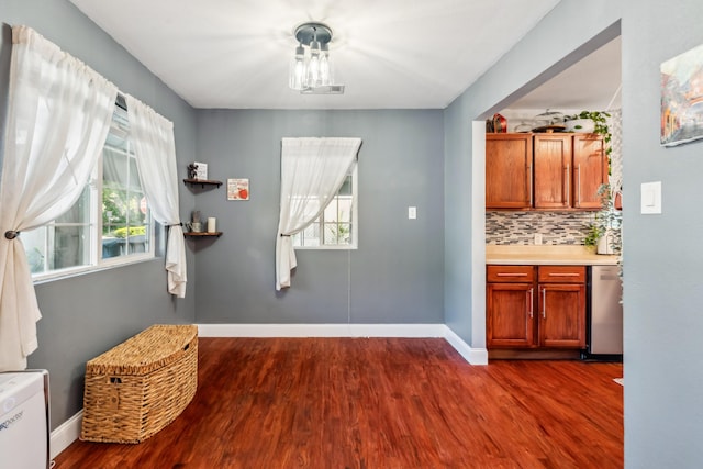 2623 Freebridge St, Redding, CA 96001 - foyer entrance with dark wood-type flooring and baseboards