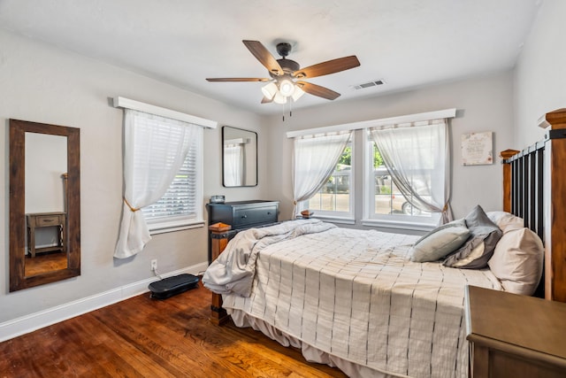 2623 Freebridge St, Redding, CA 96001 - bedroom with wood finished floors and a ceiling fan