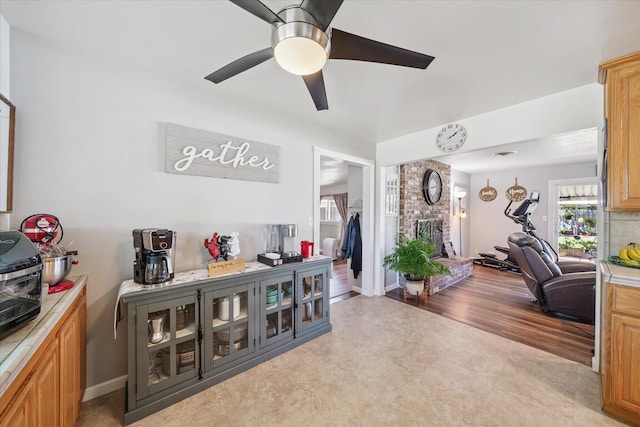 2912 Squire Ave, Redding, CA 96002 - interior space with ceiling fan and baseboards