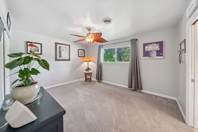 2912 Squire Ave, Redding, CA 96002 - sitting room with carpet floors and ceiling fan