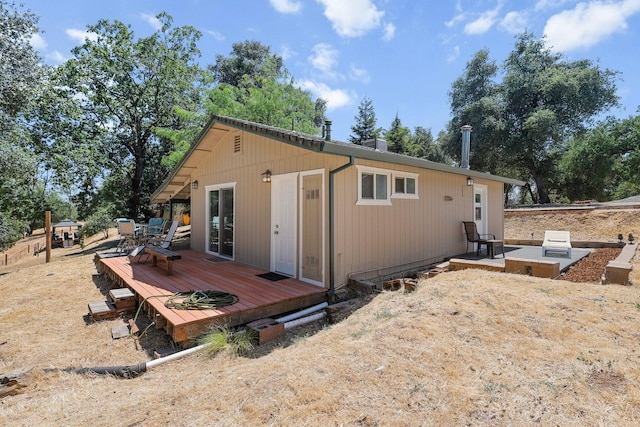 6949 Rector Creek Rd, Igo, CA 96047 - rear view of property featuring a wooden deck