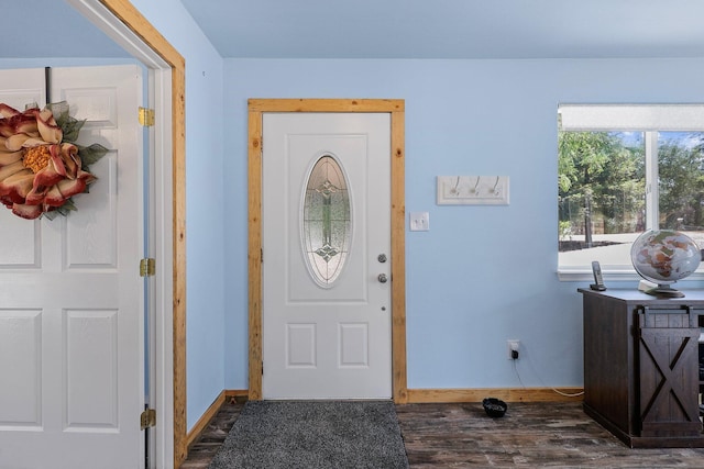 6949 Rector Creek Rd, Igo, CA 96047 - foyer featuring baseboards and dark wood-type flooring