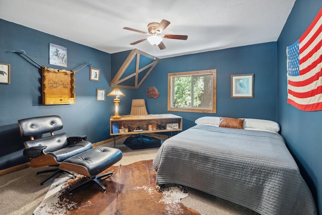 8637 Savannah Way, Shingletown, CA 96088 - bedroom with carpet floors and a ceiling fan