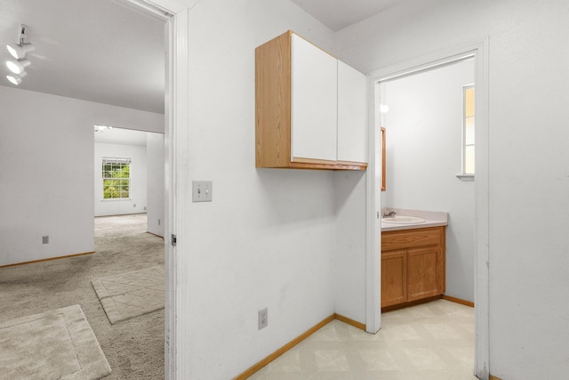 20822 Clough Creek Rd, Redding, CA 96002 - bathroom with vanity and baseboards