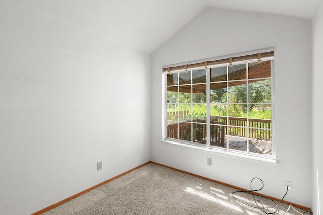 20822 Clough Creek Rd, Redding, CA 96002 - spare room with lofted ceiling and light carpet