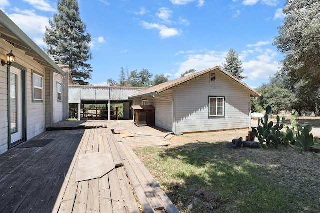 20822 Clough Creek Rd, Redding, CA 96002 - wooden terrace with a yard