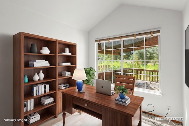 20822 Clough Creek Rd, Redding, CA 96002 - office featuring lofted ceiling and healthy amount of natural light