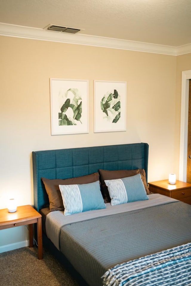 3060 Monte Bello Dr, Redding, CA 96001 - carpeted bedroom with crown molding and baseboards