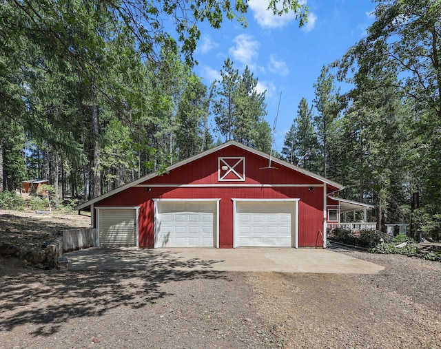 30303 Fremont Way, Oak Run, CA 96069 - detached garage with dirt driveway