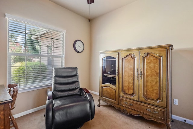 3526 Humbug Dr, Anderson, CA 96007 - sitting room featuring light carpet and a ceiling fan