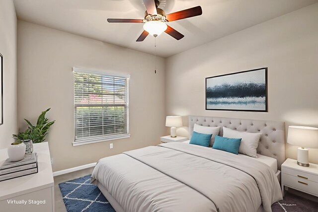 3526 Humbug Dr, Anderson, CA 96007 - bedroom featuring baseboards and a ceiling fan