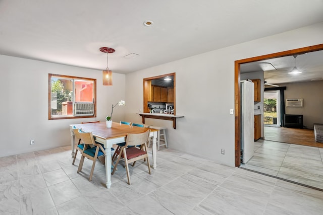 19078 Gravel Plant Rd, Redding, CA 96002 - dining room featuring a wall mounted AC