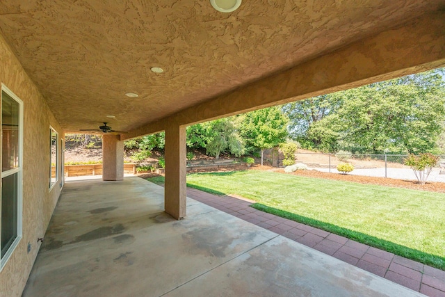 2926 Chaucer Way, Shasta Lake, CA 96019 - view of patio / terrace with a ceiling fan
