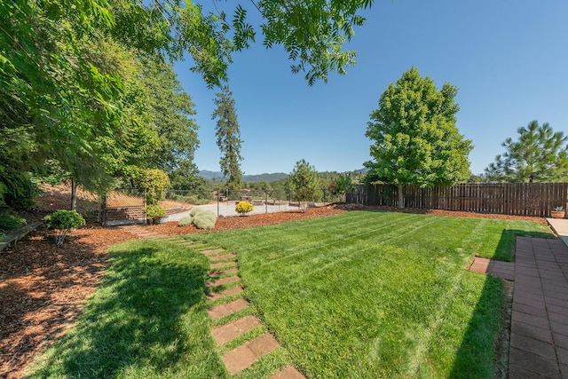2926 Chaucer Way, Shasta Lake, CA 96019 - view of yard with a mountain view