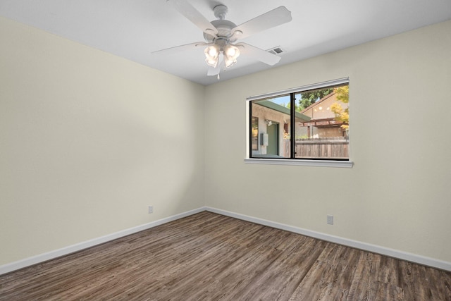 2820 Howard Dr, Redding, CA 96001 - empty room with wood finished floors and ceiling fan