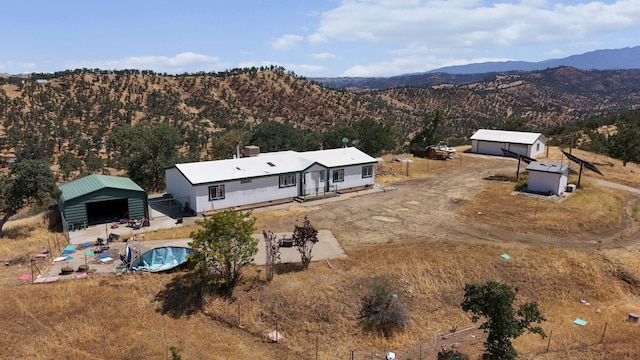 3287 Yolla Bolly Rd, Igo, CA 96047 - view from above of property featuring a mountainous background