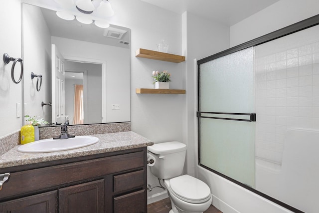 3525 Humbug Dr, Anderson, CA 96007 - bathroom featuring vanity and combined bath / shower with glass door
