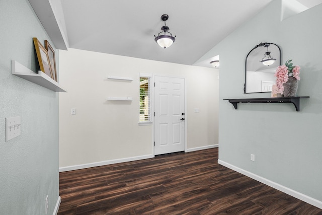 3525 Humbug Dr, Anderson, CA 96007 - foyer with dark wood finished floors and lofted ceiling
