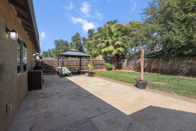 3525 Humbug Dr, Anderson, CA 96007 - fenced backyard featuring a gazebo and a patio area