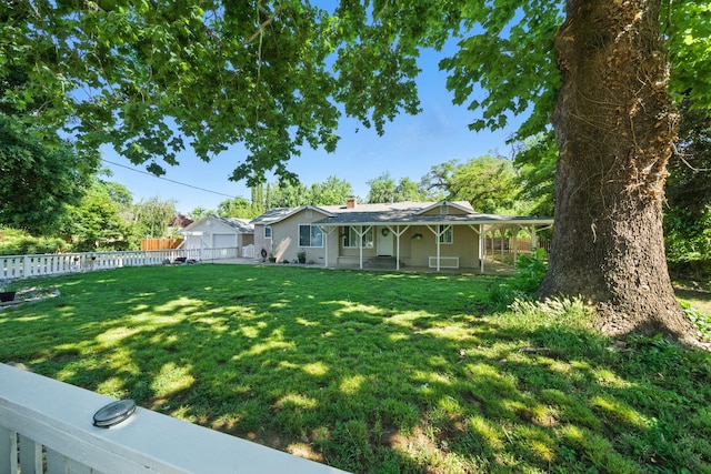 3351 Nicolet Ln, Redding, CA 96001 - ranch-style house featuring a chimney