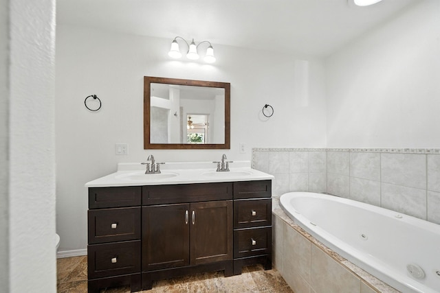 3351 Nicolet Ln, Redding, CA 96001 - full bath with a jetted tub and double vanity