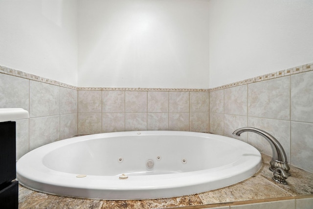 3351 Nicolet Ln, Redding, CA 96001 - full bath with a whirlpool tub and tile walls
