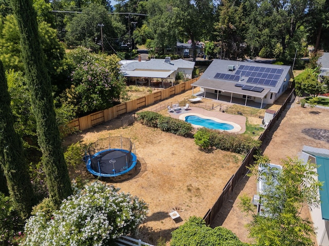 3385 Pioneer Ln, Redding, CA 96001 - aerial view of property and surrounding area featuring a pool