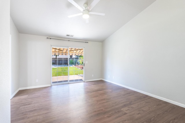2773 Crystal Tree Dr, Redding, CA 96001 - spare room featuring dark wood-style flooring and a ceiling fan
