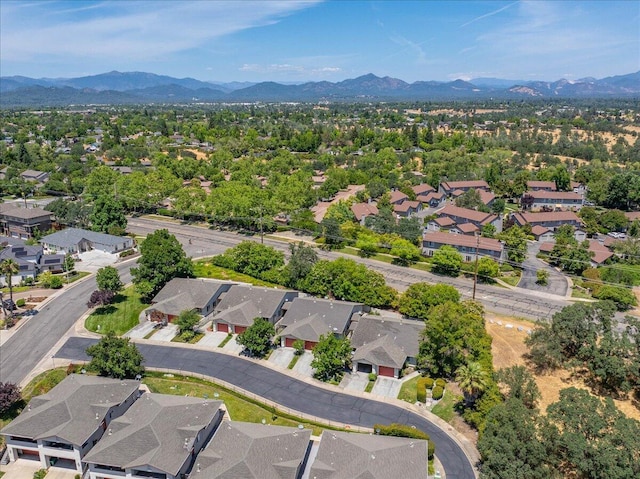 732 Stonebriar Trl, Redding, CA 96003 - aerial view of property and surrounding area with mountains and nearby suburban area