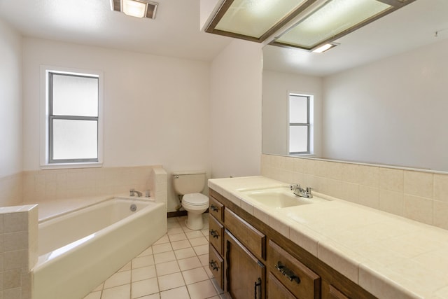5858 Deschutes Rd, Anderson, CA 96007 - full bath with a bath, vanity, plenty of natural light, and tile patterned floors