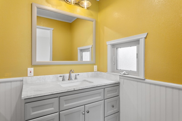 5858 Deschutes Rd, Anderson, CA 96007 - bathroom with wainscoting and vanity